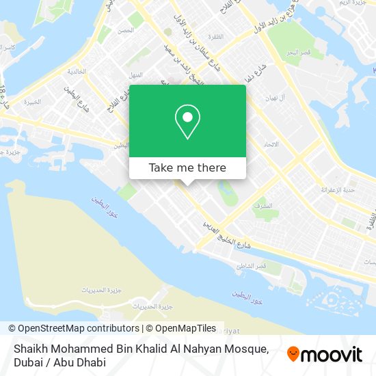 Shaikh Mohammed Bin Khalid Al Nahyan Mosque map