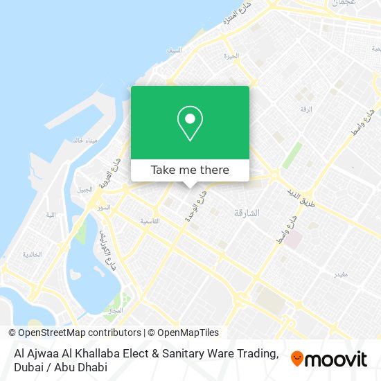 Al Ajwaa Al Khallaba Elect & Sanitary Ware Trading map