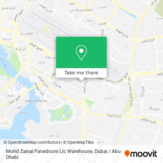 Mohd Zainal Faraidooni Llc Warehouse map