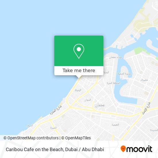 Caribou Cafe on the Beach map