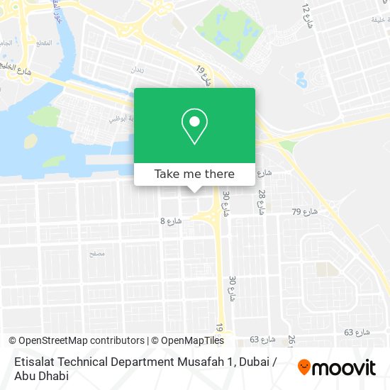 Etisalat Technical Department Musafah 1 map