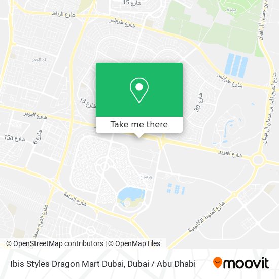 Ibis Styles Dragon Mart Dubai map