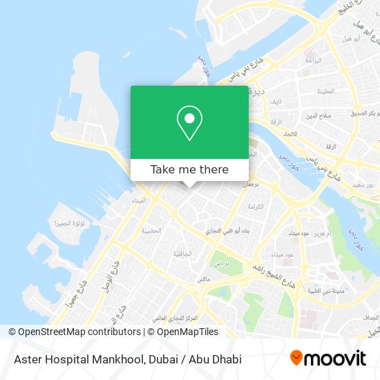 Aster Hospital Mankhool map