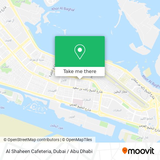 Al Shaheen Cafeteria map