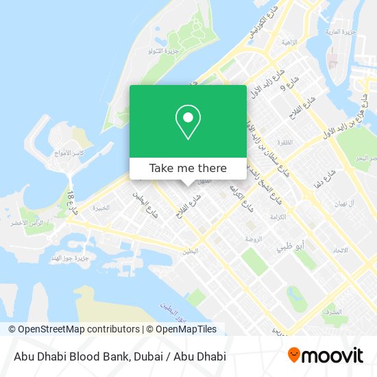Abu Dhabi Blood Bank map