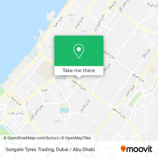 Sungate Tyres Trading map