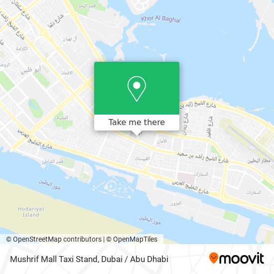 Mushrif Mall Taxi Stand map