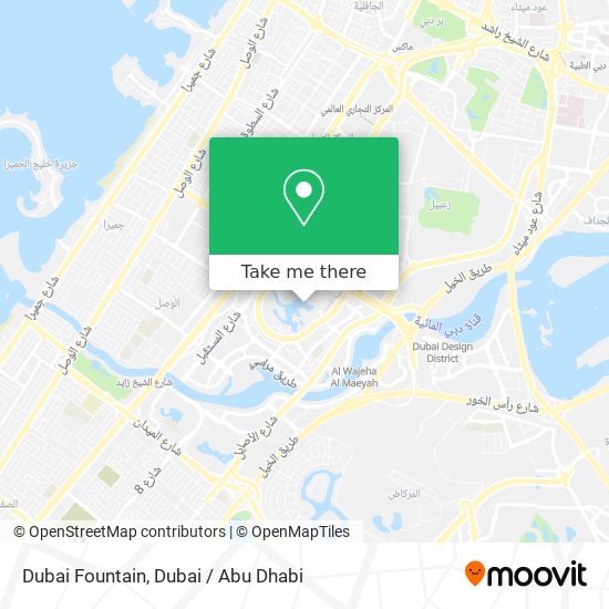 Dubai Fountain map