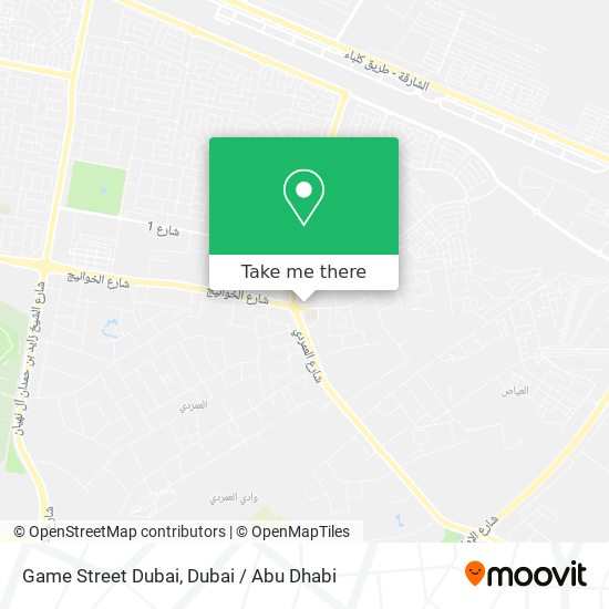 Game Street Dubai map