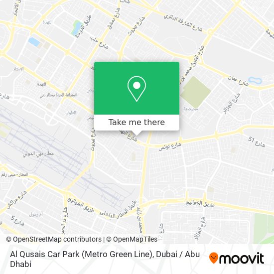 Al Qusais Car Park (Metro Green Line) map