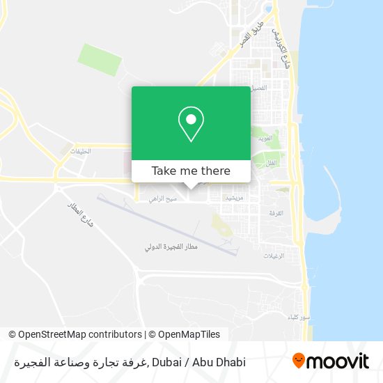 غرفة تجارة وصناعة الفجيرة map