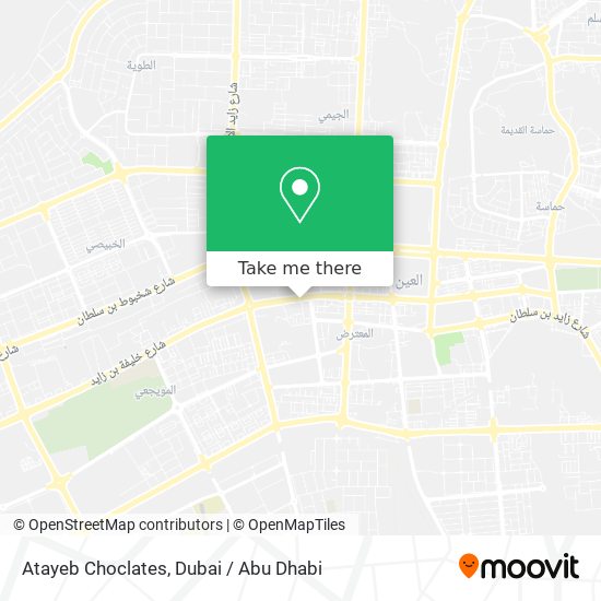 Atayeb Choclates map