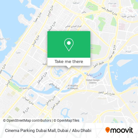 Cinema Parking Dubai Mall map