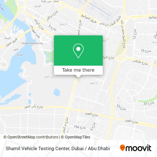 Shamil Vehicle Testing Center map