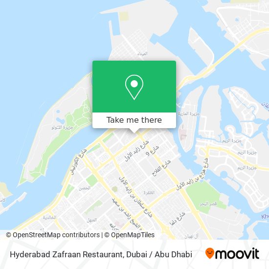 Hyderabad Zafraan Restaurant map