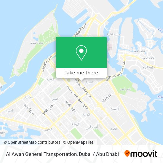 Al Awan General Transportation map