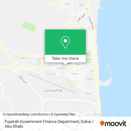 Fujairah Government Finance Department map
