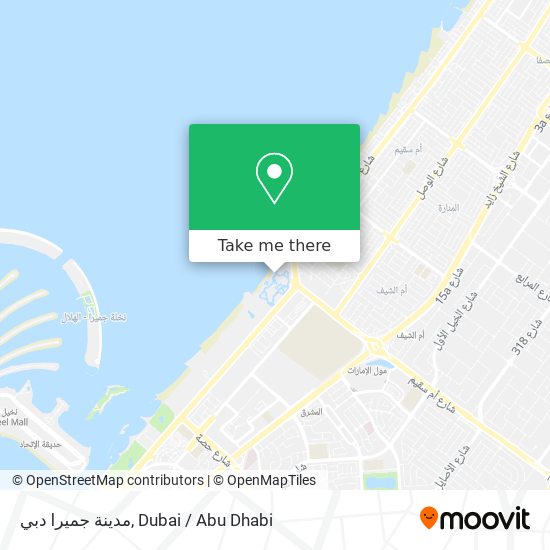 مدينة جميرا دبي map