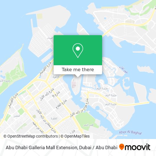 Abu Dhabi Galleria Mall Extension map