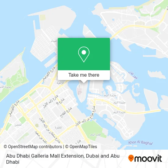 Abu Dhabi Galleria Mall Extension map