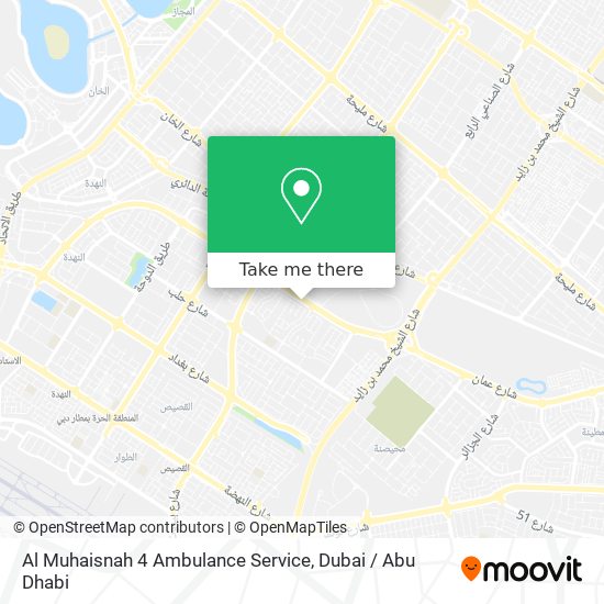 Al Muhaisnah 4 Ambulance Service map