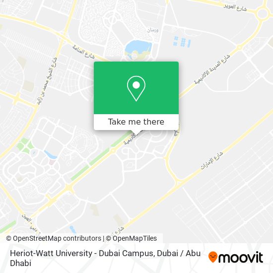 Heriot-Watt University - Dubai Campus map