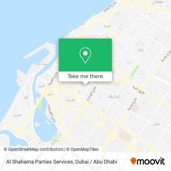 Al Shahama Parties Services map