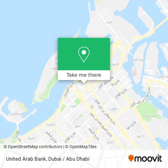 United Arab Bank map