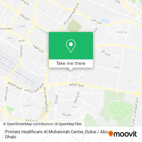 Primary Healthcare Al Muhaisnah Center map