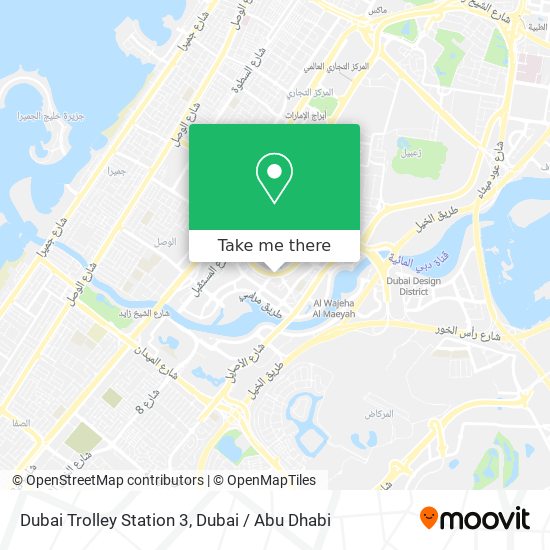 Dubai Trolley Station 3 map