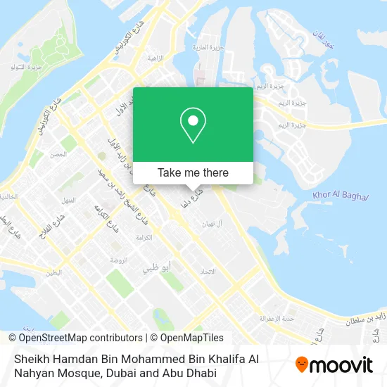 Sheikh Hamdan Bin Mohammed Bin Khalifa Al Nahyan Mosque map