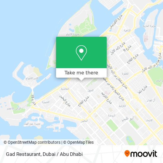 Gad Restaurant map