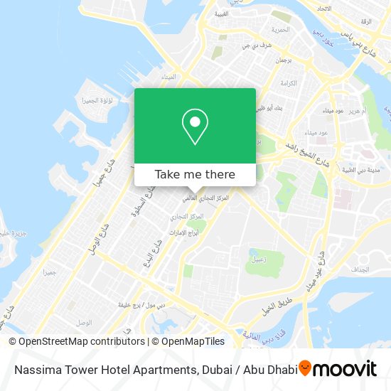 Nassima Tower Hotel Apartments map