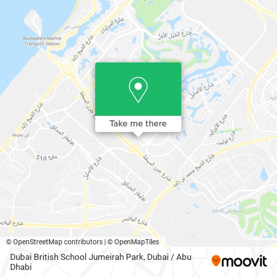 Dubai British School Jumeirah Park map