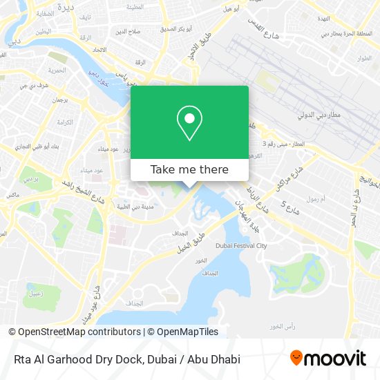 Rta Al Garhood Dry Dock map