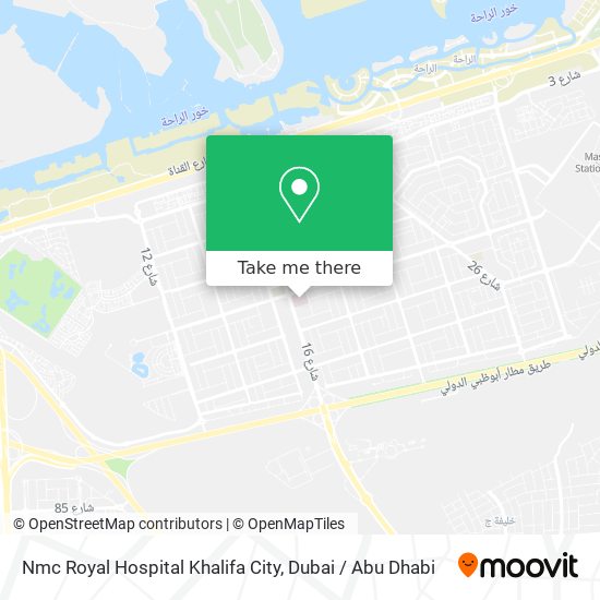 Nmc Royal Hospital Khalifa City map
