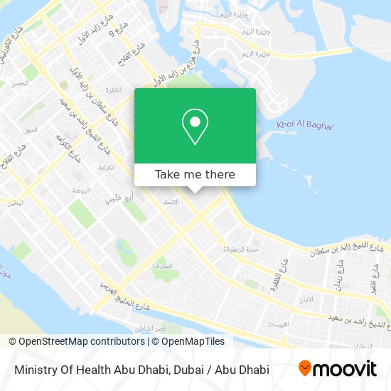 Ministry Of Health Abu Dhabi map