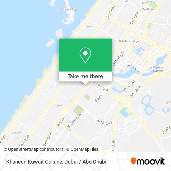 Khaneen Kuwait Cuisine map