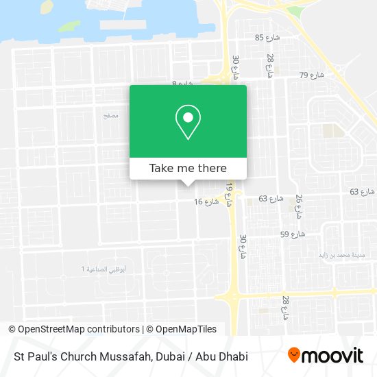 St Paul's Church Mussafah map
