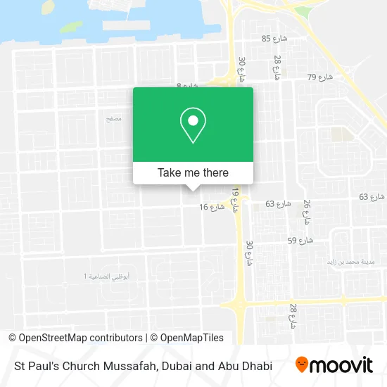 St Paul's Church Mussafah map