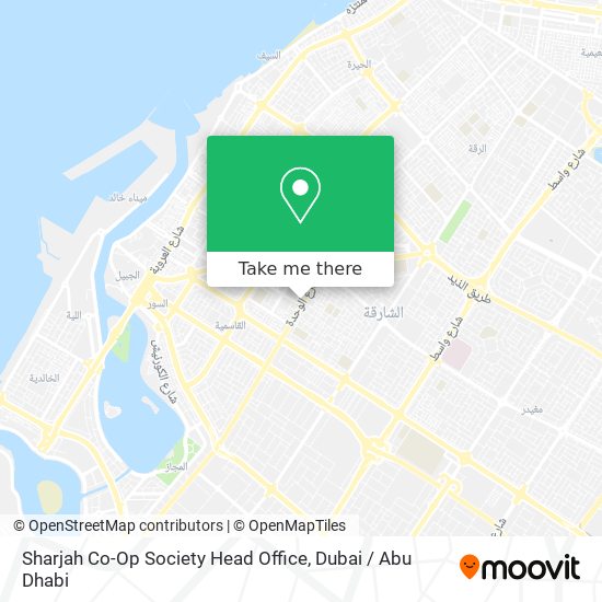 Sharjah Co-Op Society Head Office map