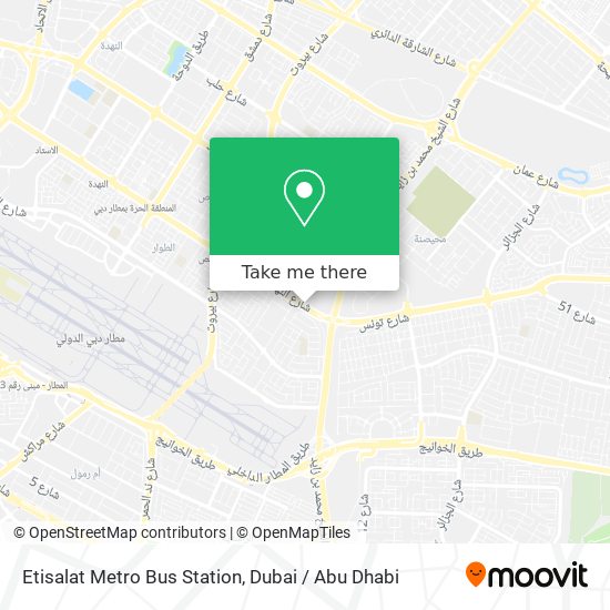 Etisalat Metro Bus Station map