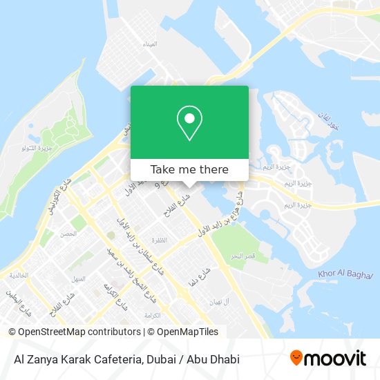 Al Zanya Karak Cafeteria map