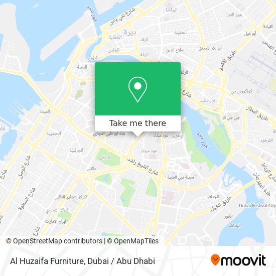 Al Huzaifa Furniture map