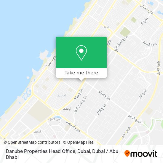 Danube Properties Head Office, Dubai map