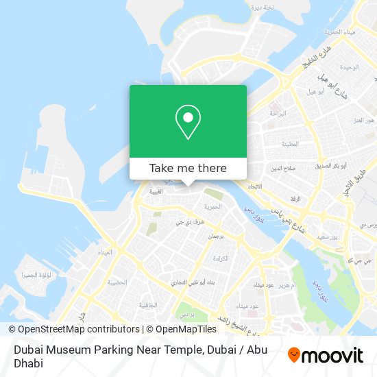 Dubai Museum Parking Near Temple map