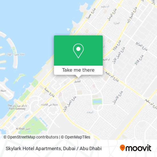 Skylark Hotel Apartments map