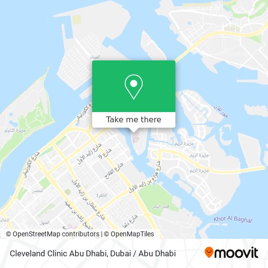 Cleveland Clinic Abu Dhabi map
