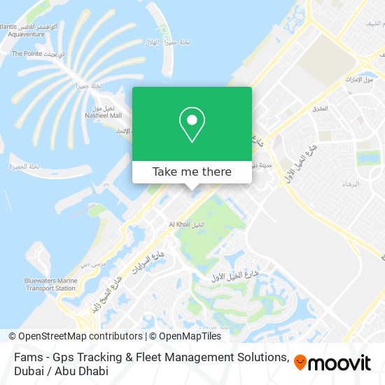 Fams - Gps Tracking & Fleet Management Solutions map