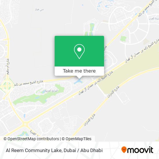 Al Reem Community Lake map